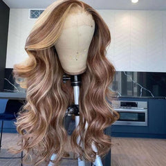 Highlight Wig 13X4 Transparent Frontal Body Wave Color Wig