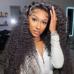 13X6 HD Invisible Lace Deep Curly 180 Density Wig