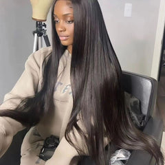 Invisible Lace! HD 5X5 Closure Silky Straight Wig! 100% Human Hair