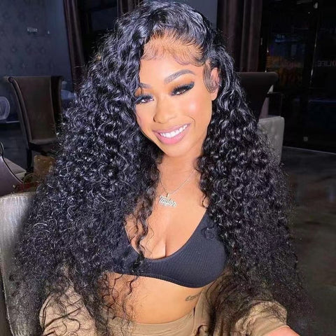 Hot Sale! Transparent Lace 13X4 Curly Frontal Wig!